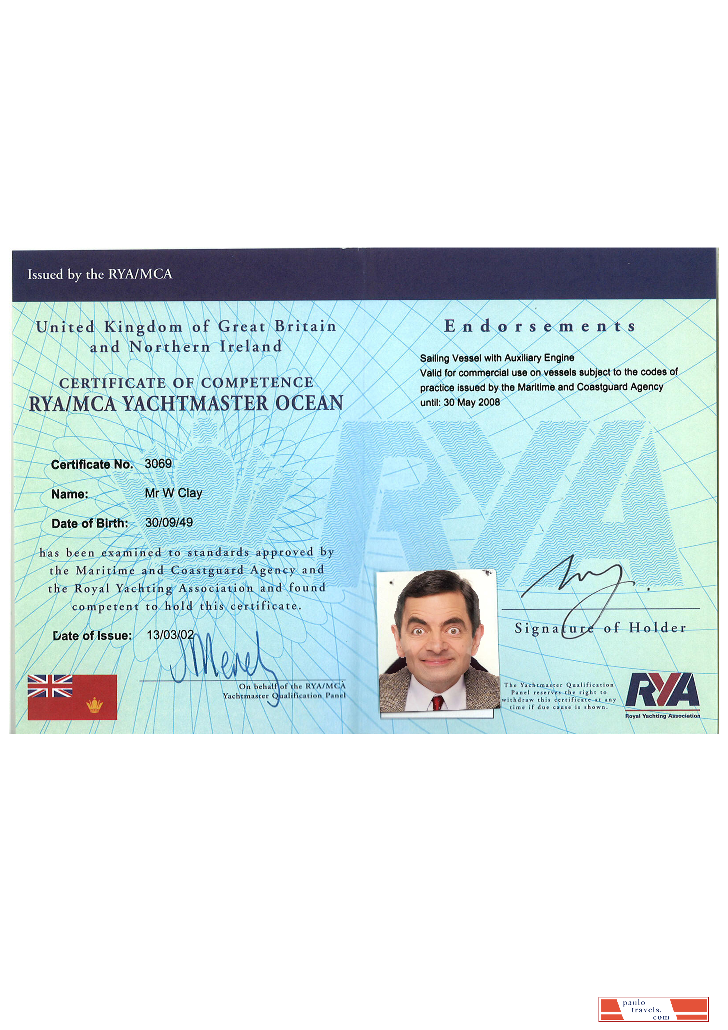 United Kingdom certificate of competence